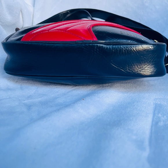 Puma Vintage Y2K Dark Blue Vinyl Crossbody Handbag Unisex 6”/9” - Picture 6 of 10